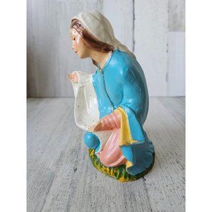 Vintage fontanini paper mache Virgin Mary nativity village Xmas religious decor